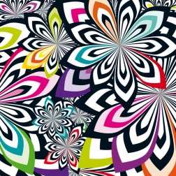 Curiosi kvadratisk puslespil Q Shake – mønster IV, 72 brikker