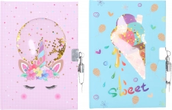 Mindebog med lås 15 × 21 cm, 80 sider