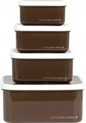 Sæt med fire madkassebokse A Little Lovely Company – Bjørne