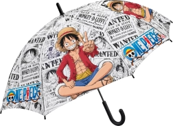 Automatisk børneparaply One Piece med motiv af Luffy, 48,5 cm, sort