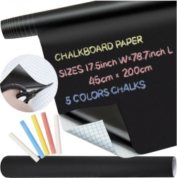 selvklæbende tavle til kridt XXL 45 × 200 cm med kridt