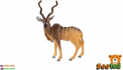 Figur af stor kudu 14 cm – realistisk plastikantilope