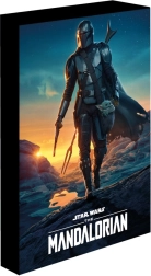 Lysende LED-billede 30x40 cm Mandalorian