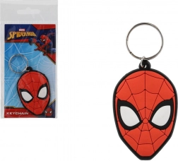 Gummi-nøglering Spiderman – hoved 7 cm