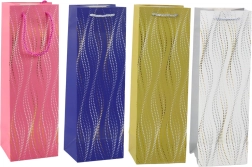 Gavepose til flaske med glitrende bølger