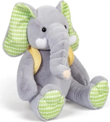 Plys-elefant med rygsæk 26 cm BIGJIGS TOYS