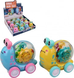 Snegl med svinghjul og lys