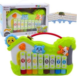 Skovmusik klaver og xylofon med nodekort (5 stk.)