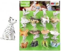 Nøglering med dyrefigur metal/plast 5-8 cm mix af typer