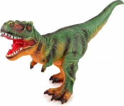 Stor dinosaurfigur T‑Rex grøn‑orange med lyd 60 cm