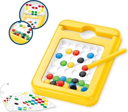 Tavle med farvede magneter