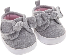 Dukkesko – grå sneakers med sløjfe