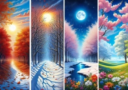 Puslespil Portene til årstiderne 1000 brikker