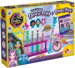 kreativt sæt moon academy månefarvede kuglepenne og dagbog