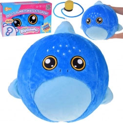 Stor plysbold maskot haj 45 cm
