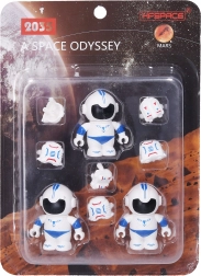 Astronauter 3 figurer 6 cm