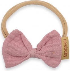 hårbånd til spædbørn New Baby lyserød musselin