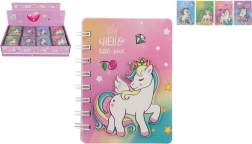 Spiralnotesbog med enhjørningemotiv 9,5 × 12 cm