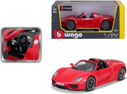 Bburago Porsche 918 Spyder rød model 1:24