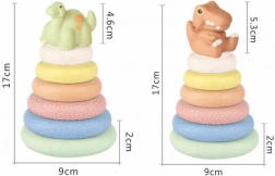 ZIRO bløde stabelringe dino