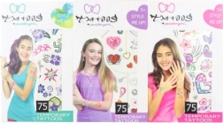 Midlertidige tatoveringer til piger – sæt med 75 motiver