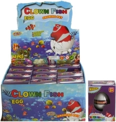 Æg med voksende fisk – spøgsgave 12 stk.