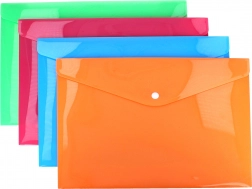 Plastmappe med trykknap 33 × 23,5 cm