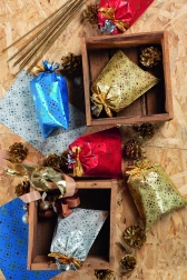 Cellofanpose Snefnug Metal 25x40 cm