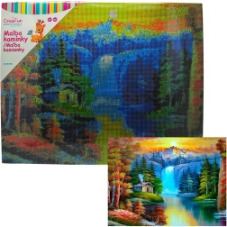 Diamantmaling Vandfald 40 × 50 cm