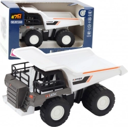 Bygge-dumper med metaldele og friløbsmotor hvid