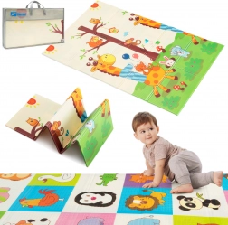 Humbi dobbelt­sidet sammenklappelig XPE-skumlege­måtte 120 × 180 med dyr og giraffer