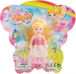 dukke med tilbehør 10 cm