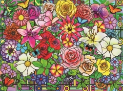 Ravensburger puslespil Blomsternes verden Tiffany XXL 100 brikker