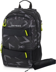 Studierygsæk med penalhus OXYBAG Oxy Sport Abstract, 24 l