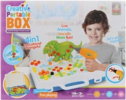 Skruebyggesæt med boremaskine og kuffert, 188 dele