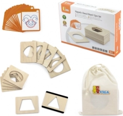 Træmagnetiske skabeloner med figurer til maling