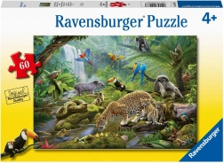 Ravensburger puslespil Regnskovens dyr 60 brikker