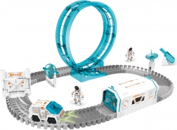 Kosmisk bane med projektor og astronaut