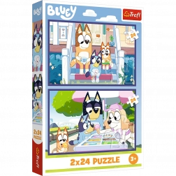 Puslespil 2x24 Glade Bluey - BBC Bluey Trefl