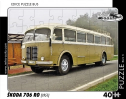 Puslespil retrobus Škoda 706 RO 40 brikker