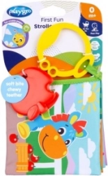 Playgro hængende stofbog til barnevogn med bidering