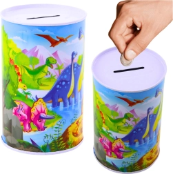 Metal sparebøsse med dinosaurer 13 × 8 cm