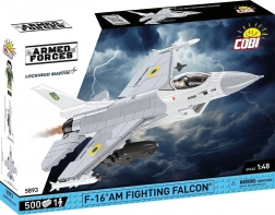 Byggesæt COBI F-16 AM Fighting Falcon – ukrainsk bemaling, skala 1:48 (500 klodser)