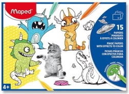 Magiske farvelægningsbøger pink MAPED A4, 15 ark