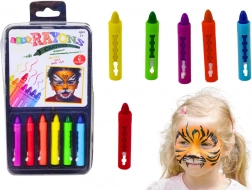 Farverige Ansigtsmalingssæt 6 Dele