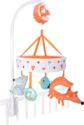 Plysset karrusel over tremmeseng med melodier FOX – CANPOL babies