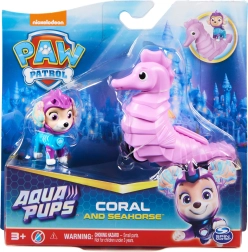 Paw Patrol Aqua Pups – figur Coral og havhest-køretøj