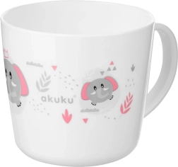 Akuku børnekop med hank 250 ml – elefanter