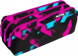 Skoleetui med 3 lynlåse Line Girl