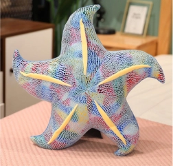 Blå plysstjerne pude 45 cm